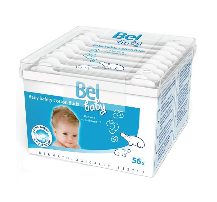Ватные палочки с ограничителем Bel Baby 56 шт.