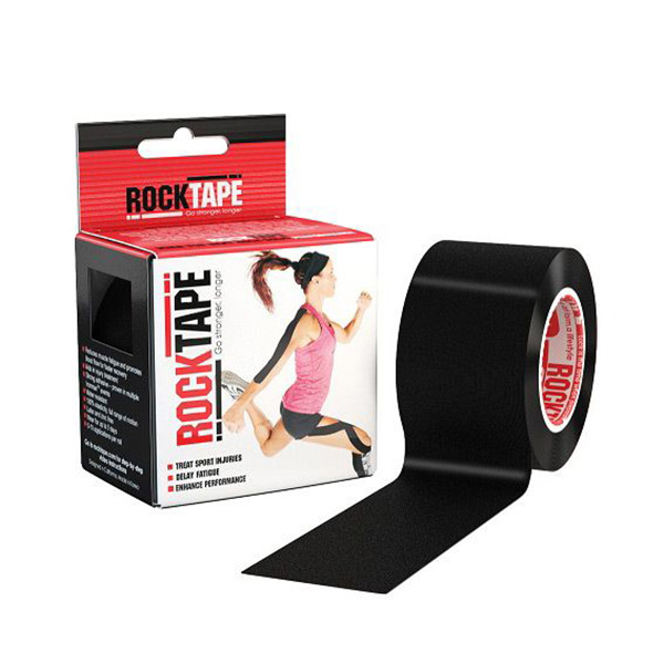 Кинезио тейп Rocktape 5см х 5м черный.